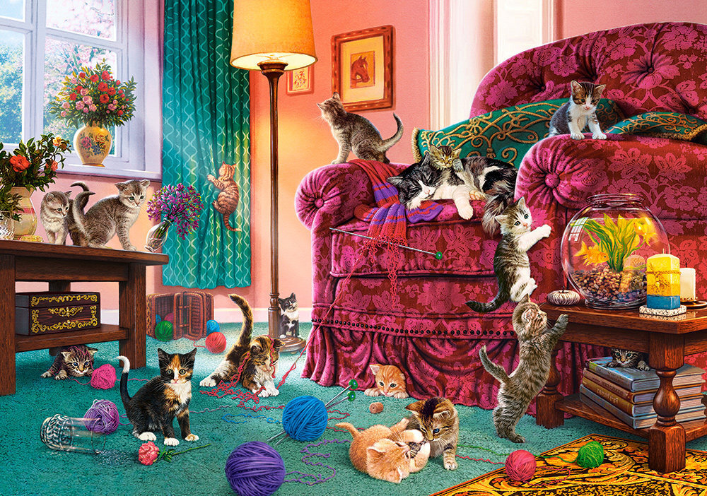 Pusle "Naughty Kittens" Castorland, 500 tk цена и информация | Pusled lastele ja täiskasvanutele | hansapost.ee
