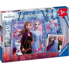 Pusle Ravensburger Frozen 2 Teekond algab, 3 x 49 osa, 5011 hind ja info | Pusled lastele ja täiskasvanutele | hansapost.ee