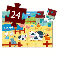 Siluettpusle - Lehmad talus (24 tk), DJECO DJ07205 hind ja info | Pusled lastele ja täiskasvanutele | hansapost.ee