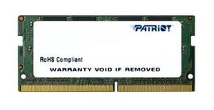 Patriot DDR4 SODIMM 8ГБ 2133МГц (PSD48G213381S) цена и информация | Объём памяти (RAM) | hansapost.ee