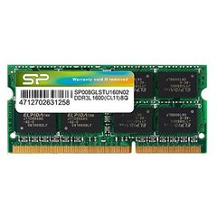 Silicon Power DDR3 SODIMM 8GB 1600MHz CL11 (SP008GLSTU160N02) hind ja info | Operatiivmälu | hansapost.ee