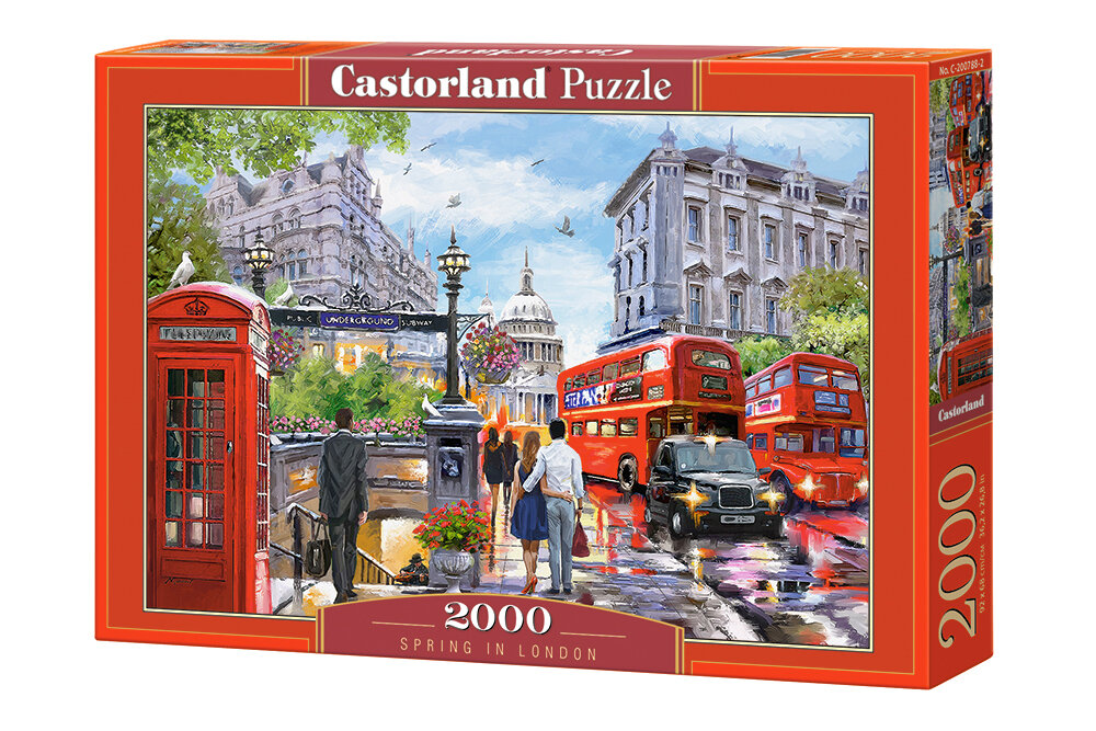 Pusle Castorland Puzzle Spring in London 2000-osaline hind ja info | Pusled lastele ja täiskasvanutele | hansapost.ee