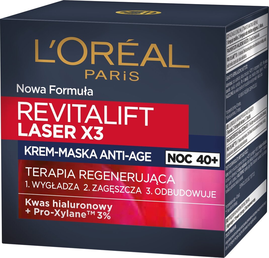 Öökreem küpsele nahale L'Oreal Paris Revitalift Laser x3 Night, 50 ml hind ja info | Näokreemid | hansapost.ee