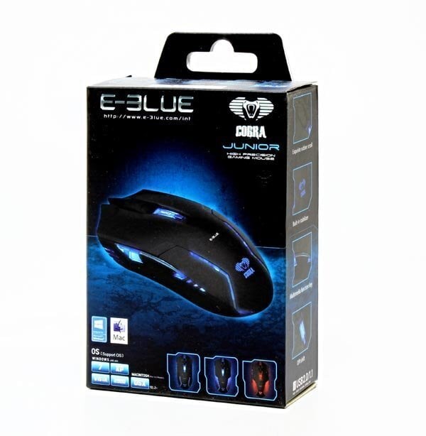 E-Blue Cobra II, must/sinine hind ja info | Arvutihiired | hansapost.ee