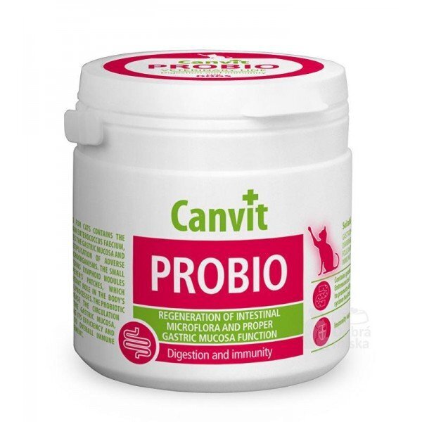 Vitamiinid kassidele CANVIT PROBIO, 100 g цена и информация | Toidulisandid, vitamiinid ja parasiiditõrje | hansapost.ee