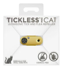 TickLess CAT ультразвуковая подвеска от клещей и блох для кошек, золотистого цвета цена и информация | Витамины, добавки и средства от паразитов для кошек | hansapost.ee