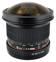 Objektyvas Samyang 8mm f/3.5 UMC Fish-Eye CS II (Nikon) hind ja info | Fotoaparaatide objektiivid | hansapost.ee