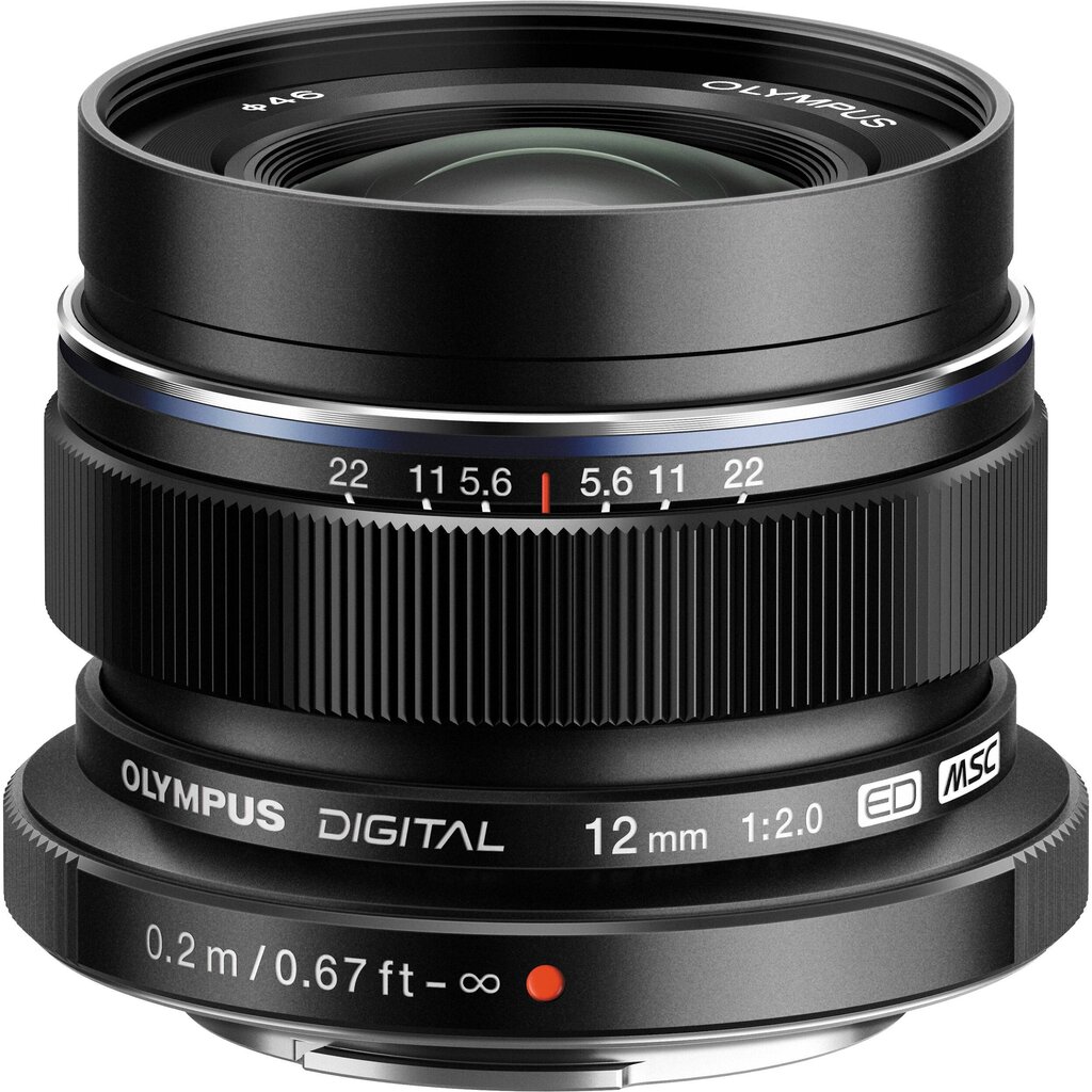 Olympus M.ZUIKO DIGITAL ED 12mm F2 (Black) цена и информация | Fotoaparaatide objektiivid | hansapost.ee