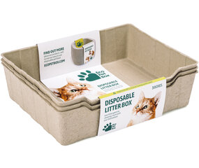 Одноразовый лоток для кошек EcoPetBox, 440X340X120 мм цена и информация | Туалеты для кошек | hansapost.ee