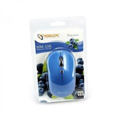 Sbox Wireless Optical Mouse WM-106 blue цена и информация | Мыши | hansapost.ee