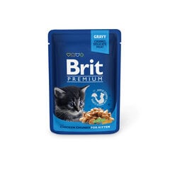 Konserv kassidele kotis Brit Premium Chicken Chunks Kitten 100g x 24 tk hind ja info | Kassikonservid | hansapost.ee