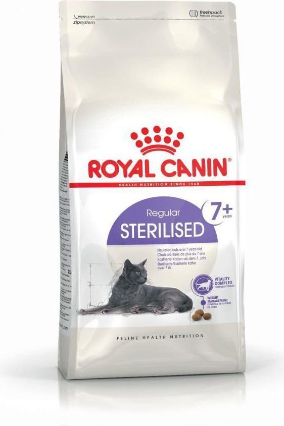 Royal Canin steriliseeritud vanematele kassidele Sterilised 7+, 3.5 kg hind ja info | Kassi kuivtoit ja kassikrõbinad | hansapost.ee