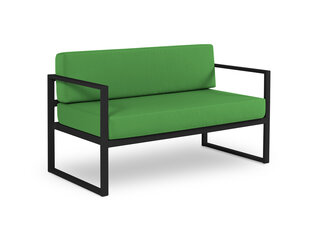 Двухместный уличный диван Calme Jardin Nicea, зеленый/темно-серый цена и информация | Садовые стулья, кресла, пуфы | hansapost.ee