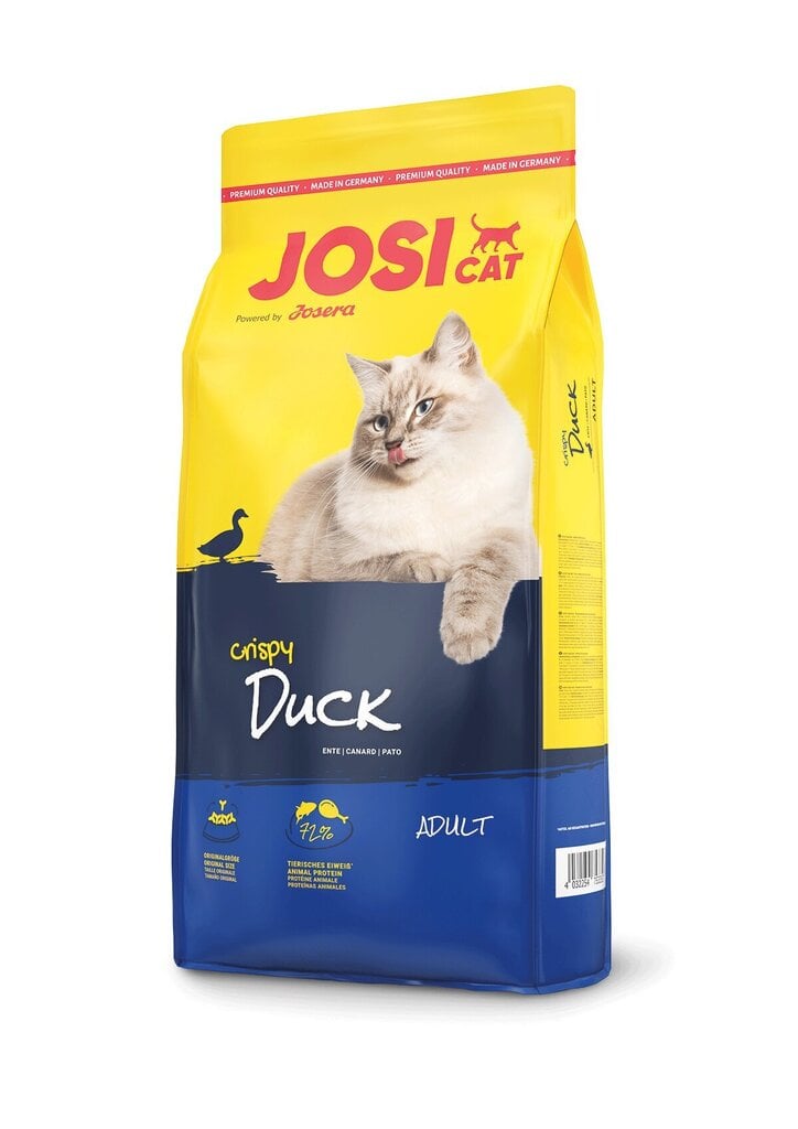 Kuivtoit kassidele krõbeda pardilihaga JosiCat Crispy Duck, 10 kg цена и информация | Kassi kuivtoit ja kassikrõbinad | hansapost.ee