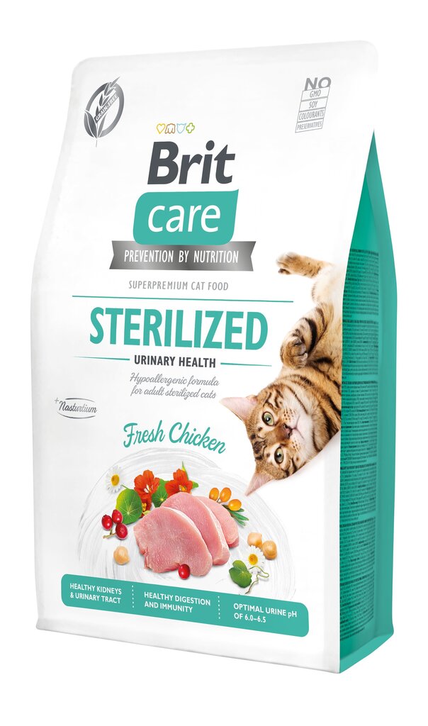 Brit Care Cat Grain-Free Sterilized Urinary Health kassitoit 7 kg hind ja info | Kassi kuivtoit ja kassikrõbinad | hansapost.ee