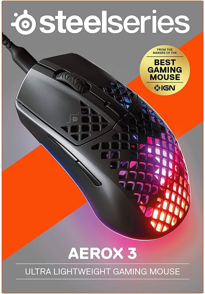 SteelSeries Aerox 3 2022, Onyx price and information | Arvutihiired | hansapost.ee