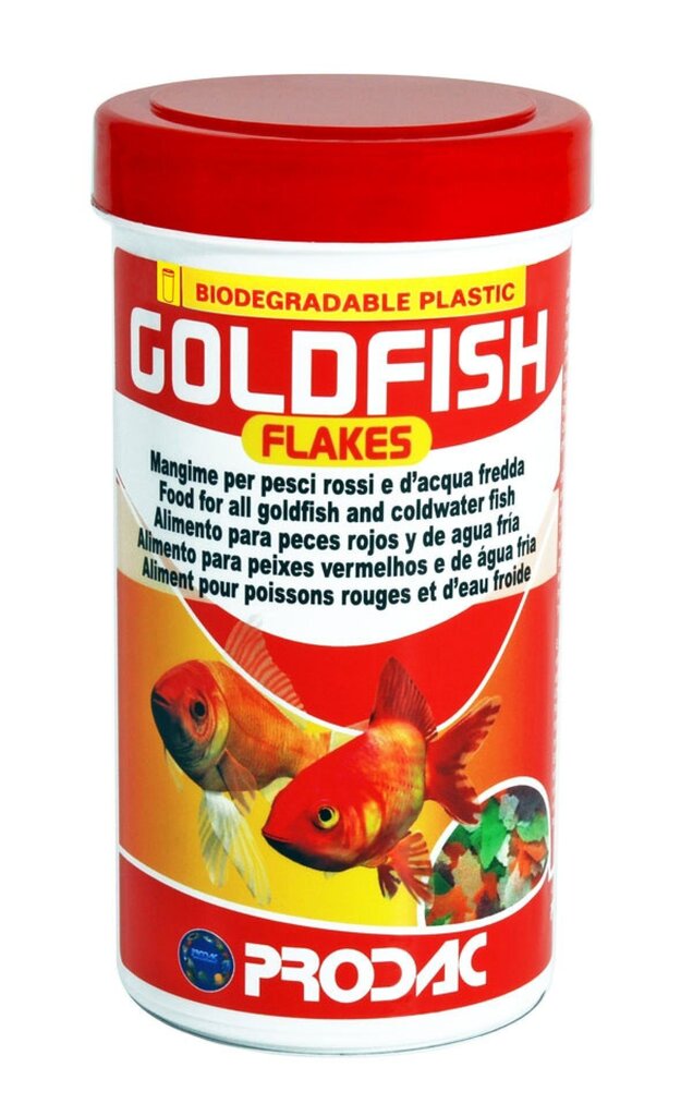 Helbed kuldkaladele Prodac Goldfish Flakes 1200ml 160g цена и информация | Kalade toit | hansapost.ee