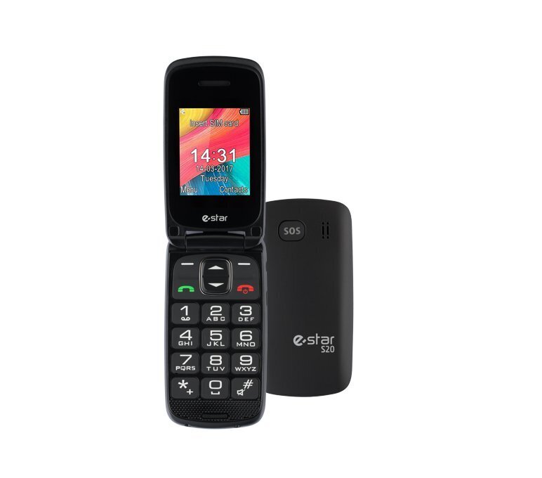 Mobiiltelefon eSTAR E-STAR S20BK, must цена и информация | Telefonid | hansapost.ee