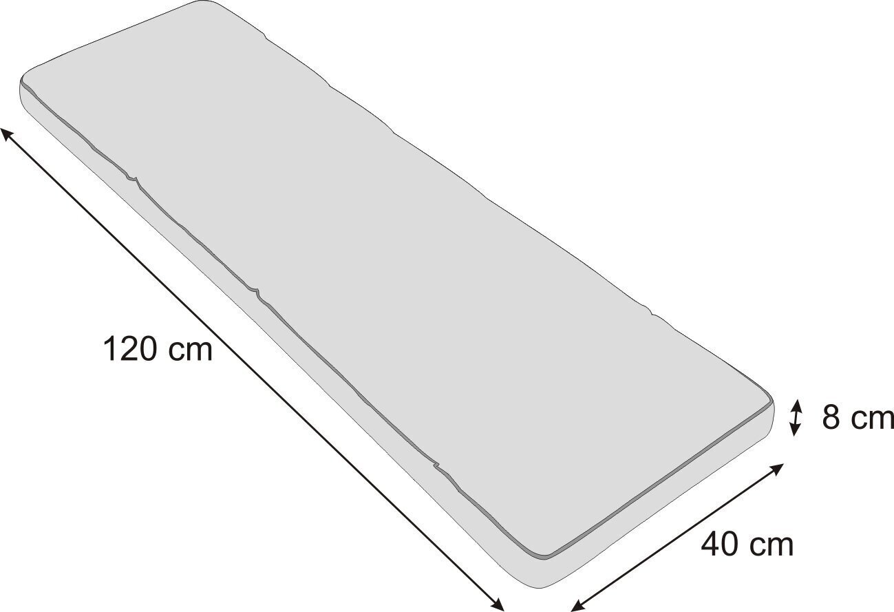 Padi pingile Etna Oxford 120x40 cm, roheline цена и информация | Toolipadjad ja toolikatted | hansapost.ee