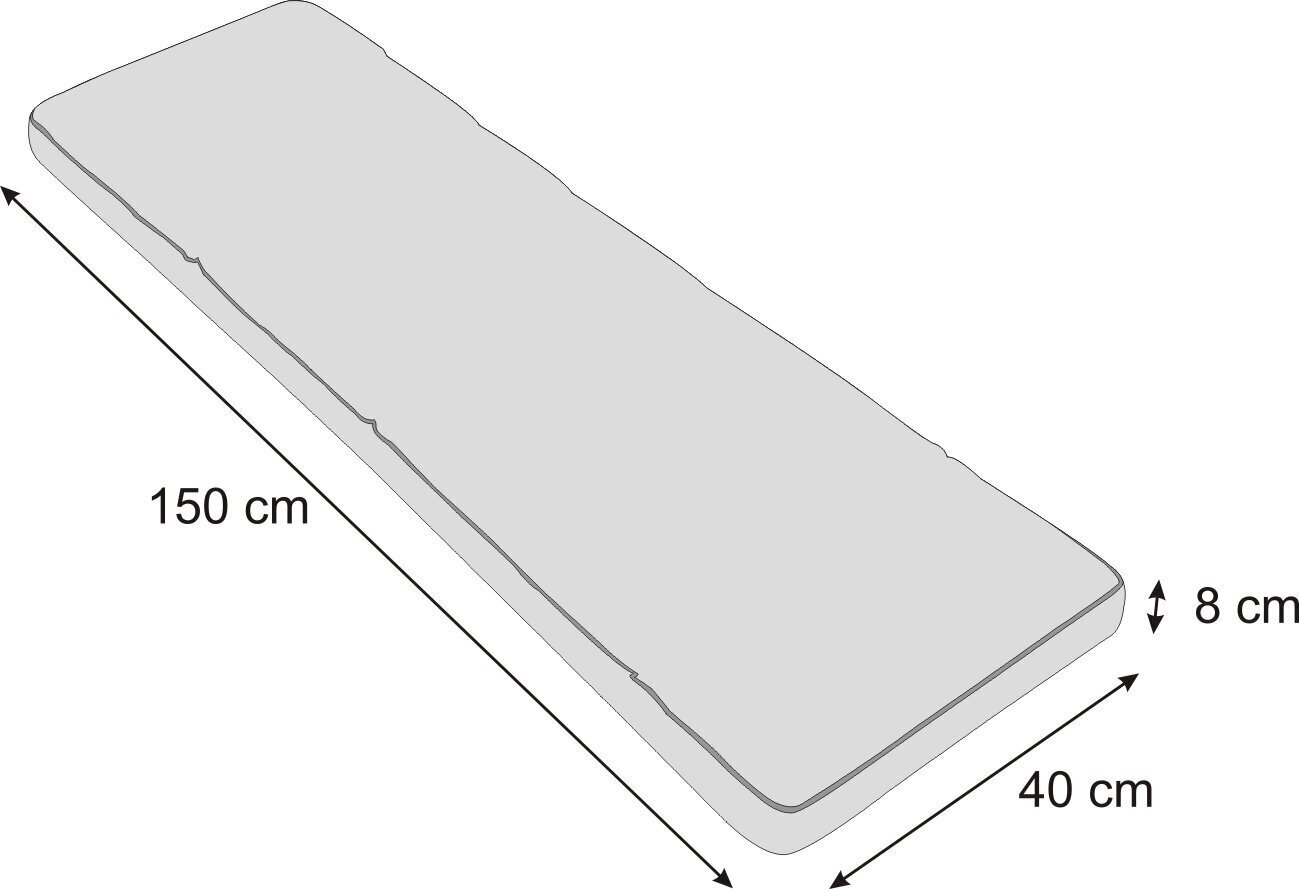 Padi pingile Etna Ekolen 150x40 cm, pruun цена и информация | Toolipadjad ja toolikatted | hansapost.ee