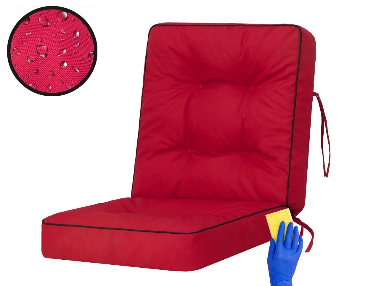 Toolipadi Hobbygarden Venus 60cm, punane цена и информация | Toolipadjad ja toolikatted | hansapost.ee