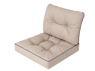 Комплект подушек на стул Emma Tech 50 см, бежевый цена и информация | Подушки, наволочки, чехлы | hansapost.ee