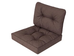 Комплект подушек на стул Emma Tech 60 см, коричневый цена и информация | Подушки, наволочки, чехлы | hansapost.ee