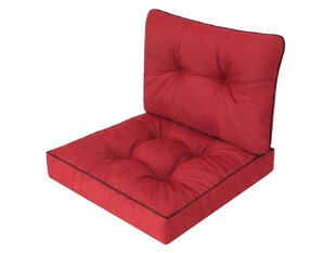 Комплект подушек на стул Emma Tech 60 см, красный цена и информация | Подушки, наволочки, чехлы | hansapost.ee