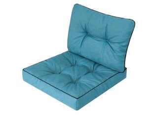 Комплект подушек на стул Emma Tech 60 см, светло-синий цена и информация | Подушки, наволочки, чехлы | hansapost.ee