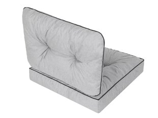 Комплект подушек на стул Emma Tech 60 см, светло-серый цена и информация | Подушки, наволочки, чехлы | hansapost.ee