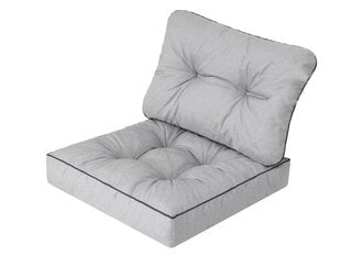 Комплект подушек на стул Emma Tech 60 см, светло-серый цена и информация | Подушки, наволочки, чехлы | hansapost.ee