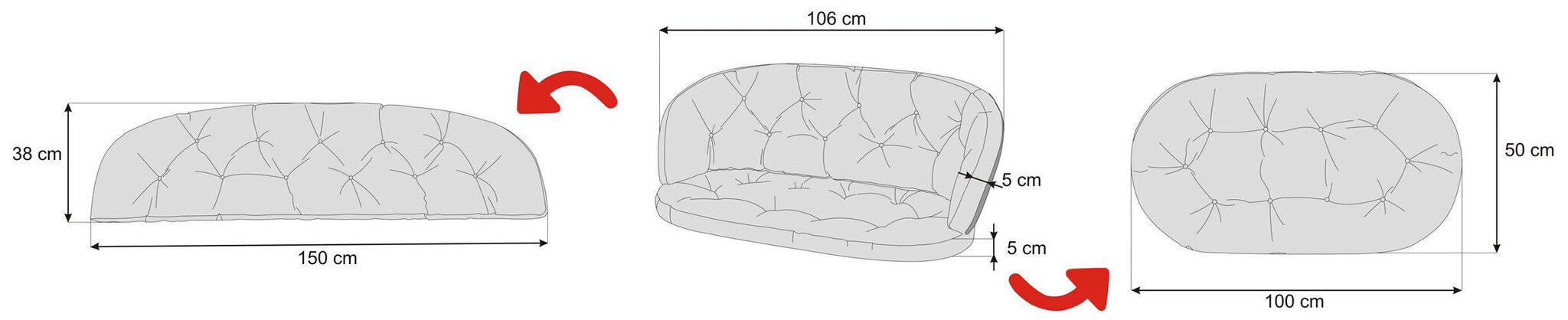 Padi diivanile Hobbygarden Amanda Prestige 100x50 cm, beeži värvi цена и информация | Toolipadjad ja toolikatted | hansapost.ee