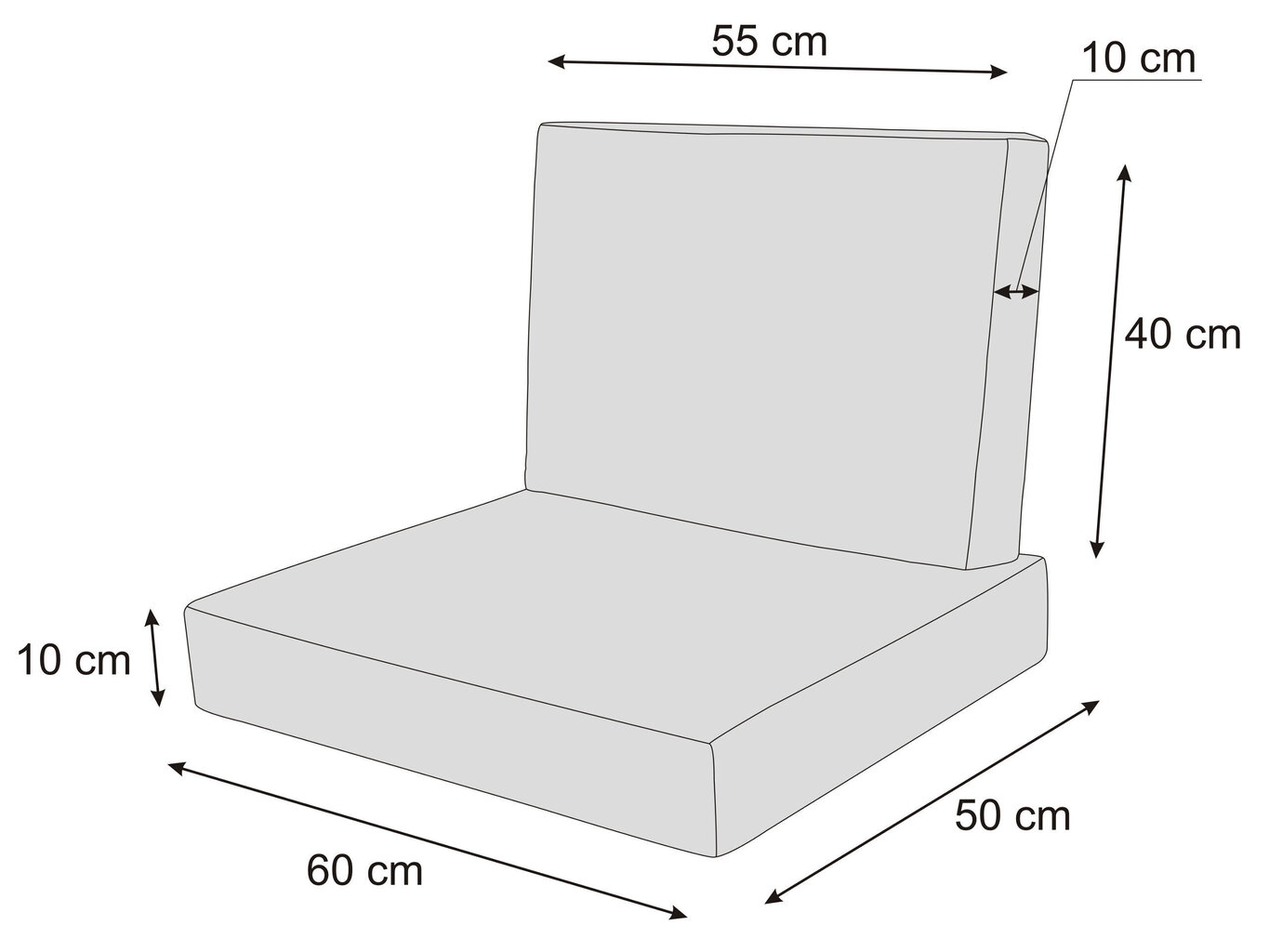 Toolipatjade komplekt HobbyGarden Mia Tech, helesinine hind ja info | Toolipadjad ja toolikatted | hansapost.ee