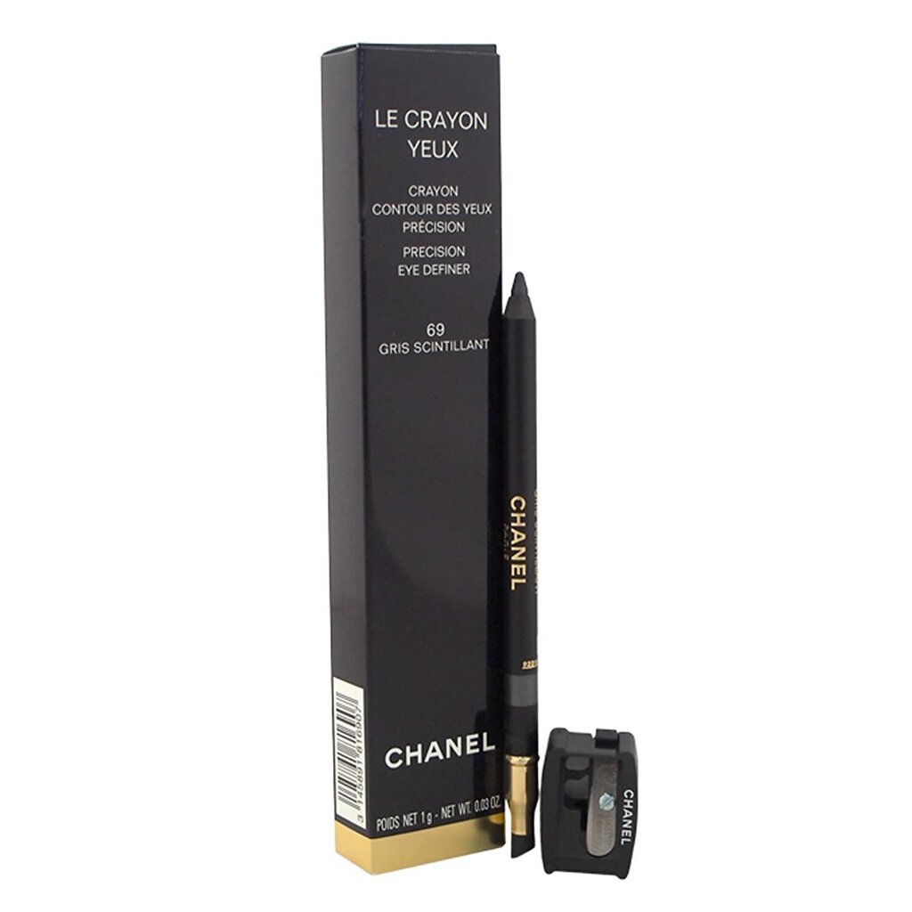 Silmalainer Chanel Le Crayon Yeux 1 g, 69 Gris Scintillant hind ja info | Lauvärvid, ripsmetušid ja silmapliiatsid | hansapost.ee