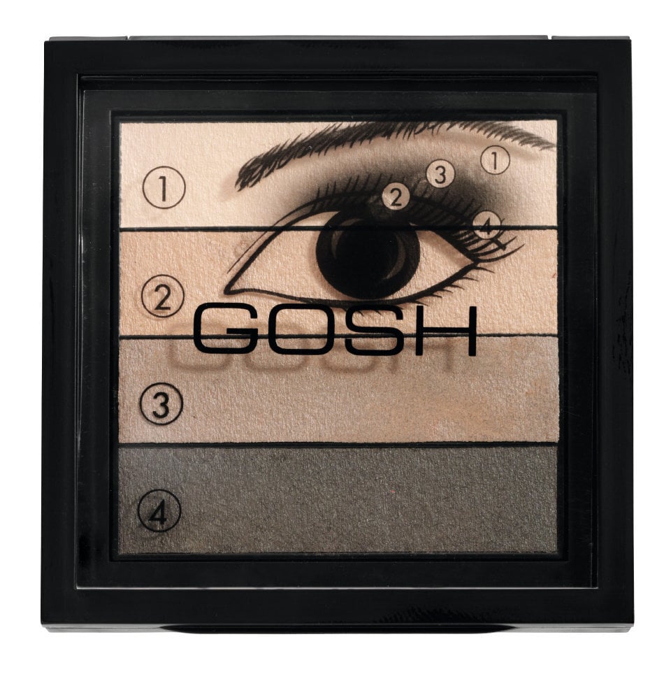 Lauvärvipalett Gosh Smokey Eyes Palette 8 g, 02 Brown цена и информация | Lauvärvid, ripsmetušid ja silmapliiatsid | hansapost.ee