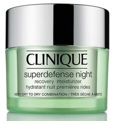 Niisutav öökreem Clinique Superdefense Night Recovery Moisturizer 50 ml hind ja info | Näokreemid | hansapost.ee