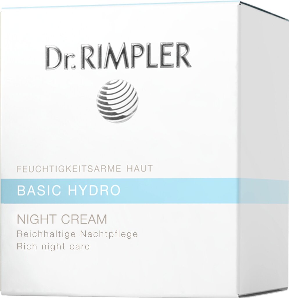 Öökreem proteiinidega Dr.Rimpler Basic Hydro 50 ml цена и информация | Näokreemid | hansapost.ee