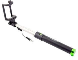 Selfie stick Esperanza EMM120KG, sobib telefonile ja fotoaparaadile, 26,5-80 cm pikk, must/roheline цена и информация | Моноподы для селфи («Selfie sticks») | hansapost.ee