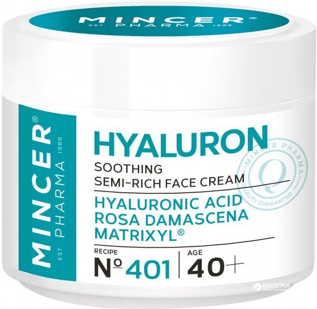 Rahustav näokreem Mincer Pharma Hyaluron 40+ 50 ml hind ja info | Näokreemid | hansapost.ee