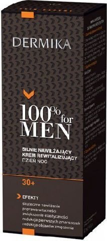 Intensiivne niisutav näokreem Dermika 100% meestele 30+ meestele, 50 ml цена и информация | Näokreemid | hansapost.ee