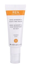 Öine niisutav näohooldusvahend Ren Clean Skincare Wake Wonderful Night-Time Facial 40 ml hind ja info | Ren Parfüümid, lõhnad ja kosmeetika | hansapost.ee