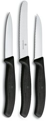Набор ножей для очистки Victorinox, 3 шт., черный цена и информация | Ножи и аксессуары для них | hansapost.ee