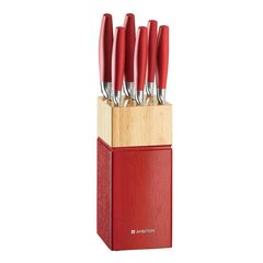 Ambition набор ножей Ombre, 7 частей, красный цена и информация | Ножи и аксессуары для них | hansapost.ee