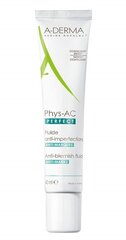 Крем-жидкость для проблемной и прыщавой кожи лица ADERMA Phys-AC Perfect 40 мл цена и информация | Кремы для лица | hansapost.ee