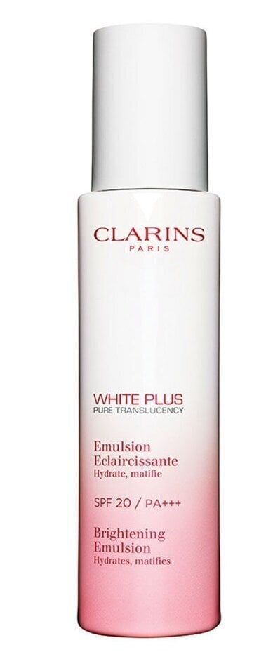 Helendav näoemulsioon Clarins White Plus SPF20 75 ml цена и информация | Näokreemid | hansapost.ee