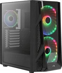 Korpus Micro ATX/Mini ITX / ATX Midtower Aerocool NIGHTHAWKDUOBK RGB USB 3.0 Ø 20 cm Must hind ja info | Arvutikorpused | hansapost.ee