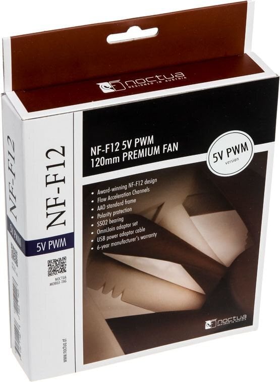 Noctua NF-F12 5V PWM цена и информация | Arvuti ventilaatorid | hansapost.ee