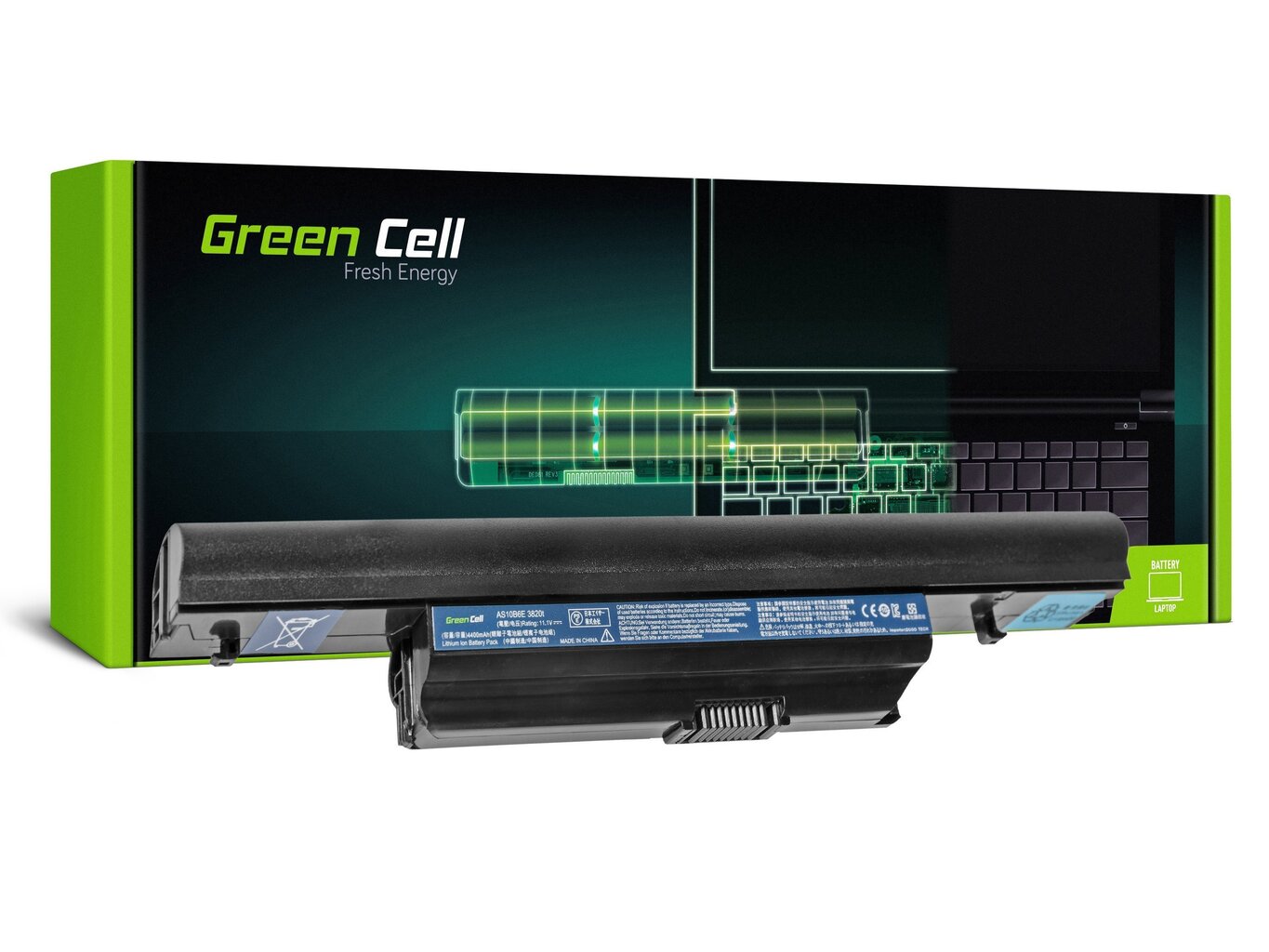 Green Cell Laptop Battery AS10B75 AS10B31 for Acer Aspire 5553 5625G 5745 5745G 5820T 5820TG 7250 7739 7745 hind ja info | Sülearvuti akud | hansapost.ee