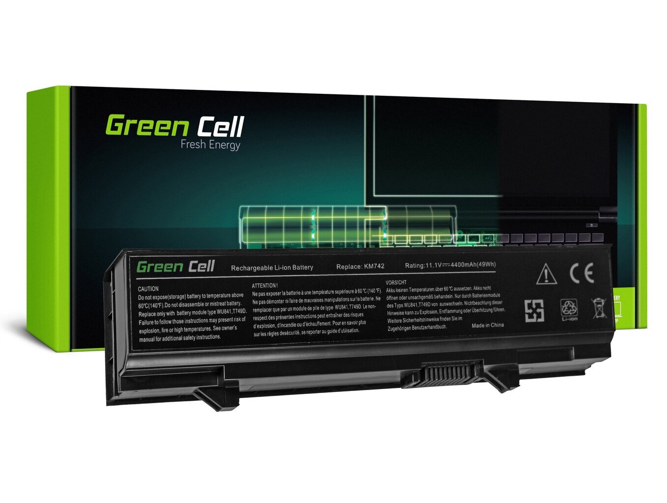 Sülearvuti aku Green Cell Laptop Battery for Dell Latitude E5400 E5410 E5500 E5510 hind ja info | Sülearvuti akud | hansapost.ee