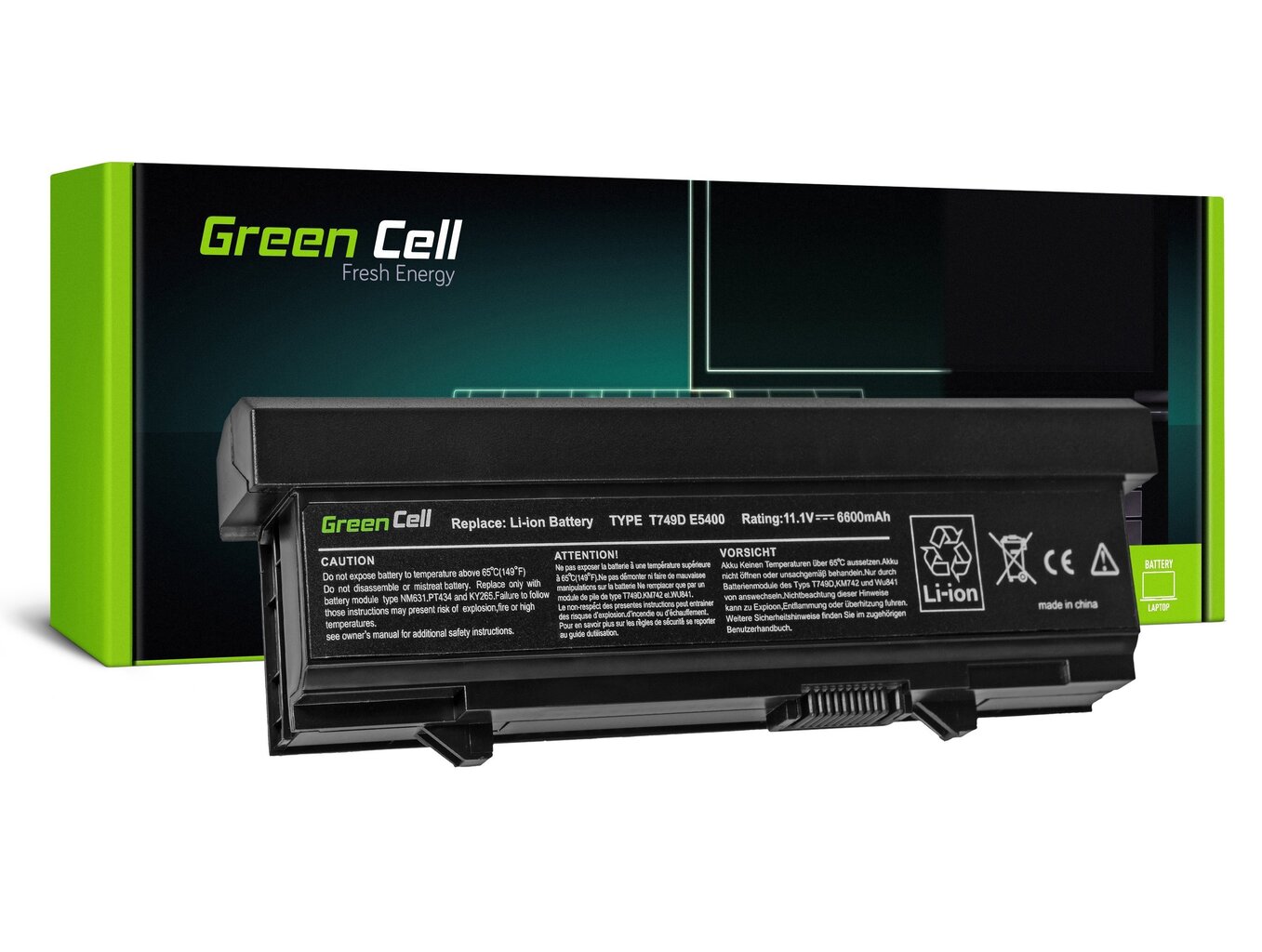 Sülearvuti aku Green Cell Laptop Battery for Dell Latitude E5400 E5410 E5500 E5510 цена и информация | Sülearvuti akud | hansapost.ee